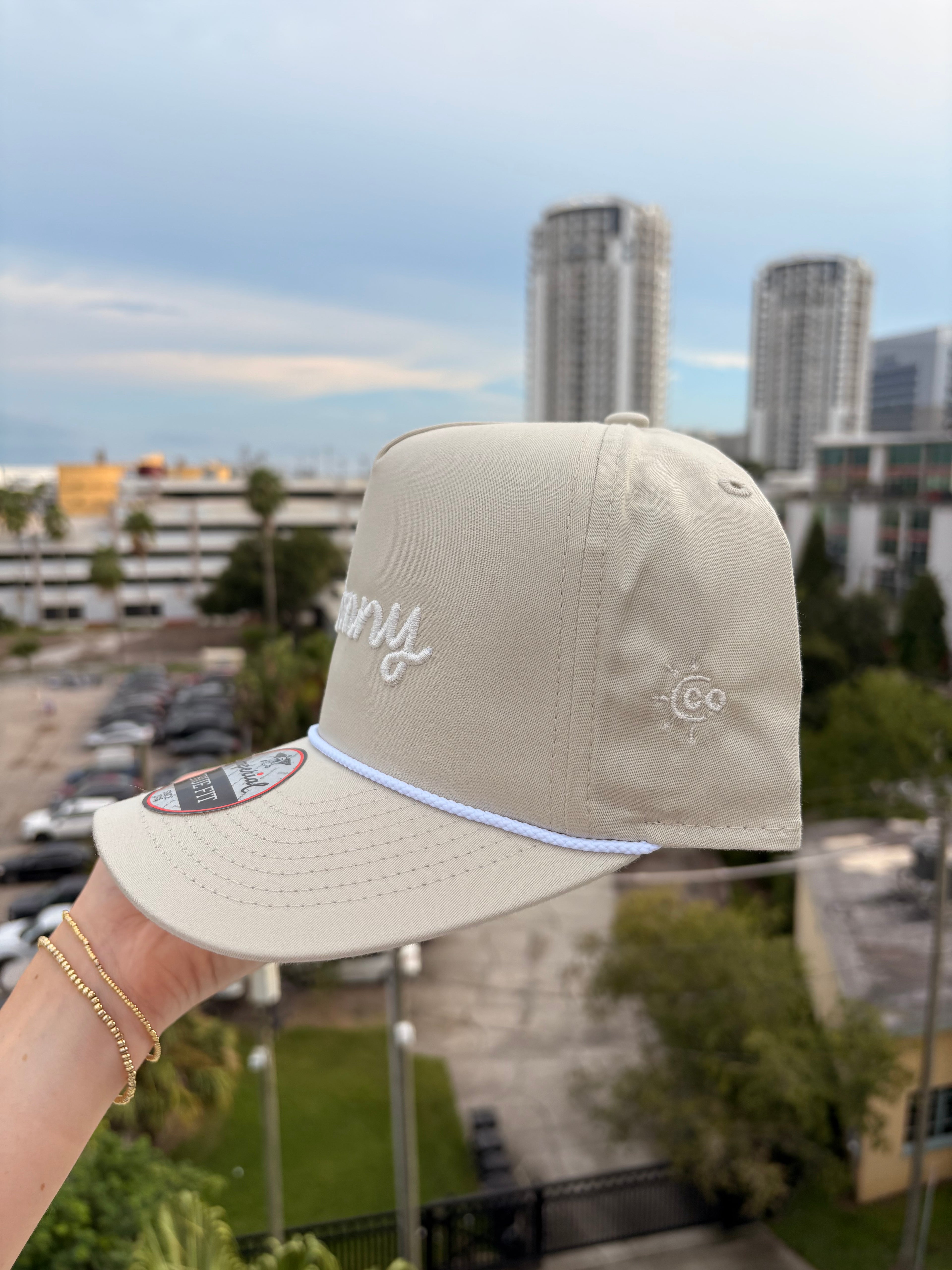 Cream Channy Puff Hat