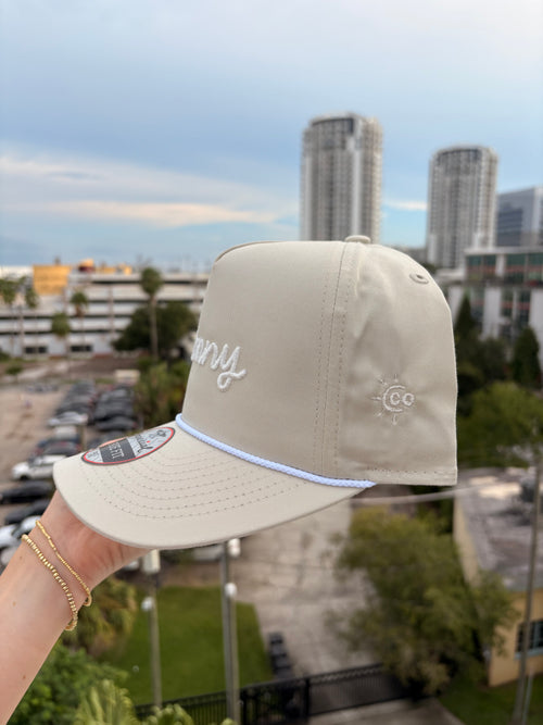 Cream Channy Puff Hat