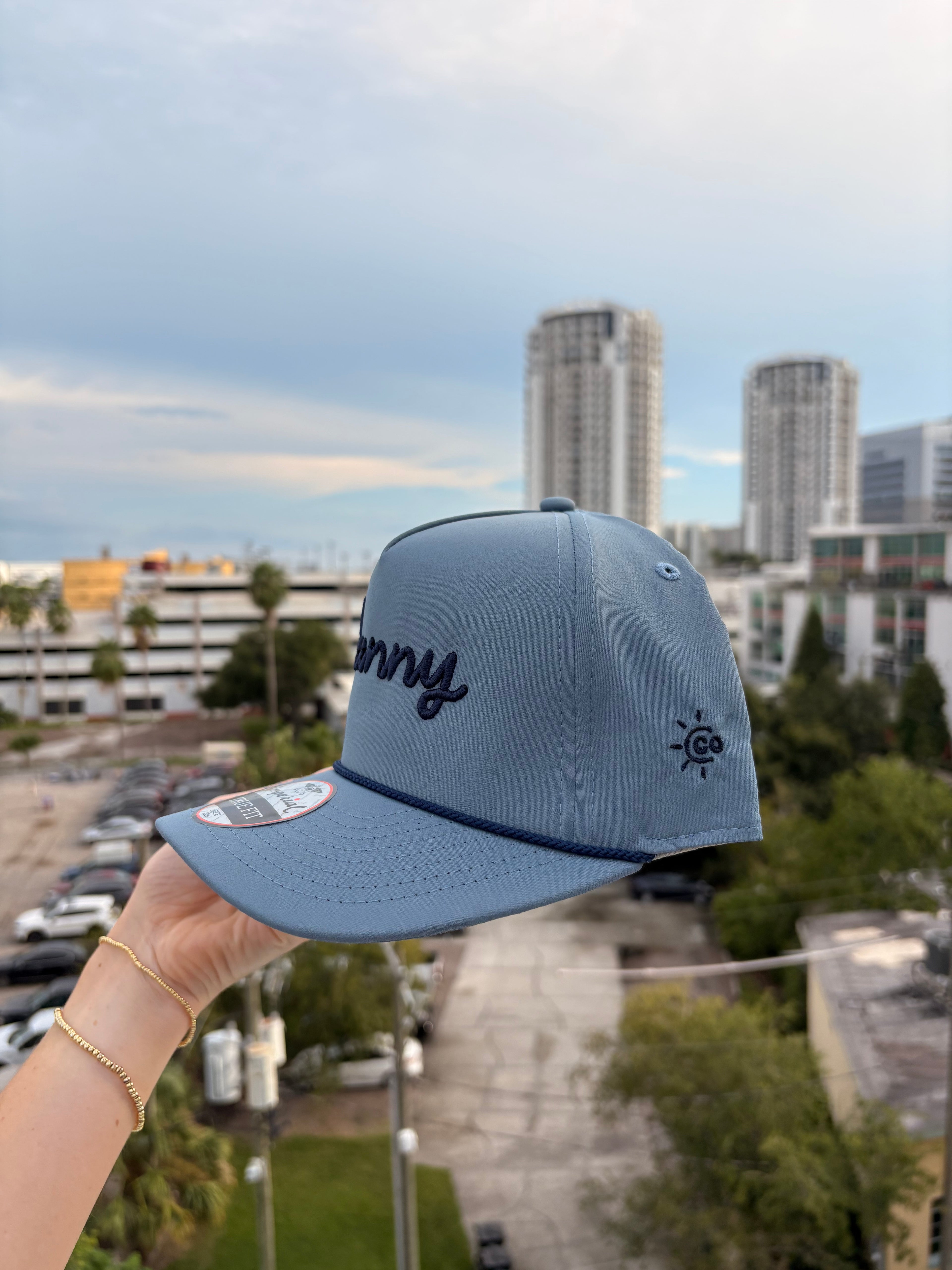 Blue Channy Puff Hat