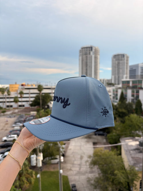 Blue Channy Puff Hat