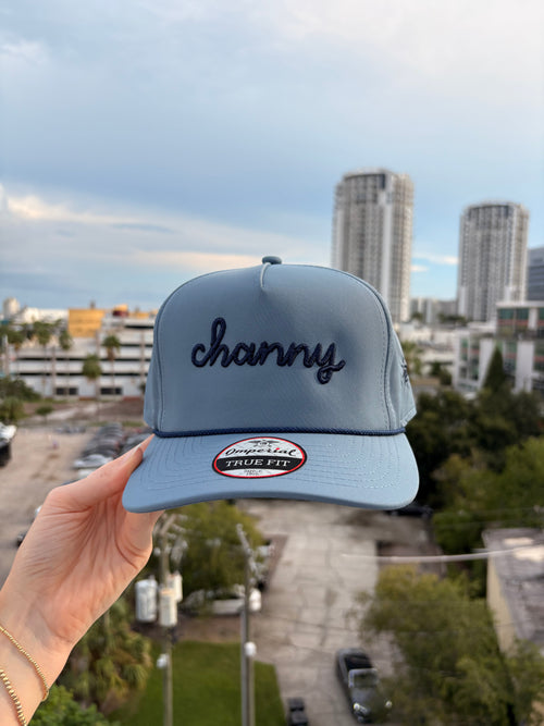 Blue Channy Puff Hat