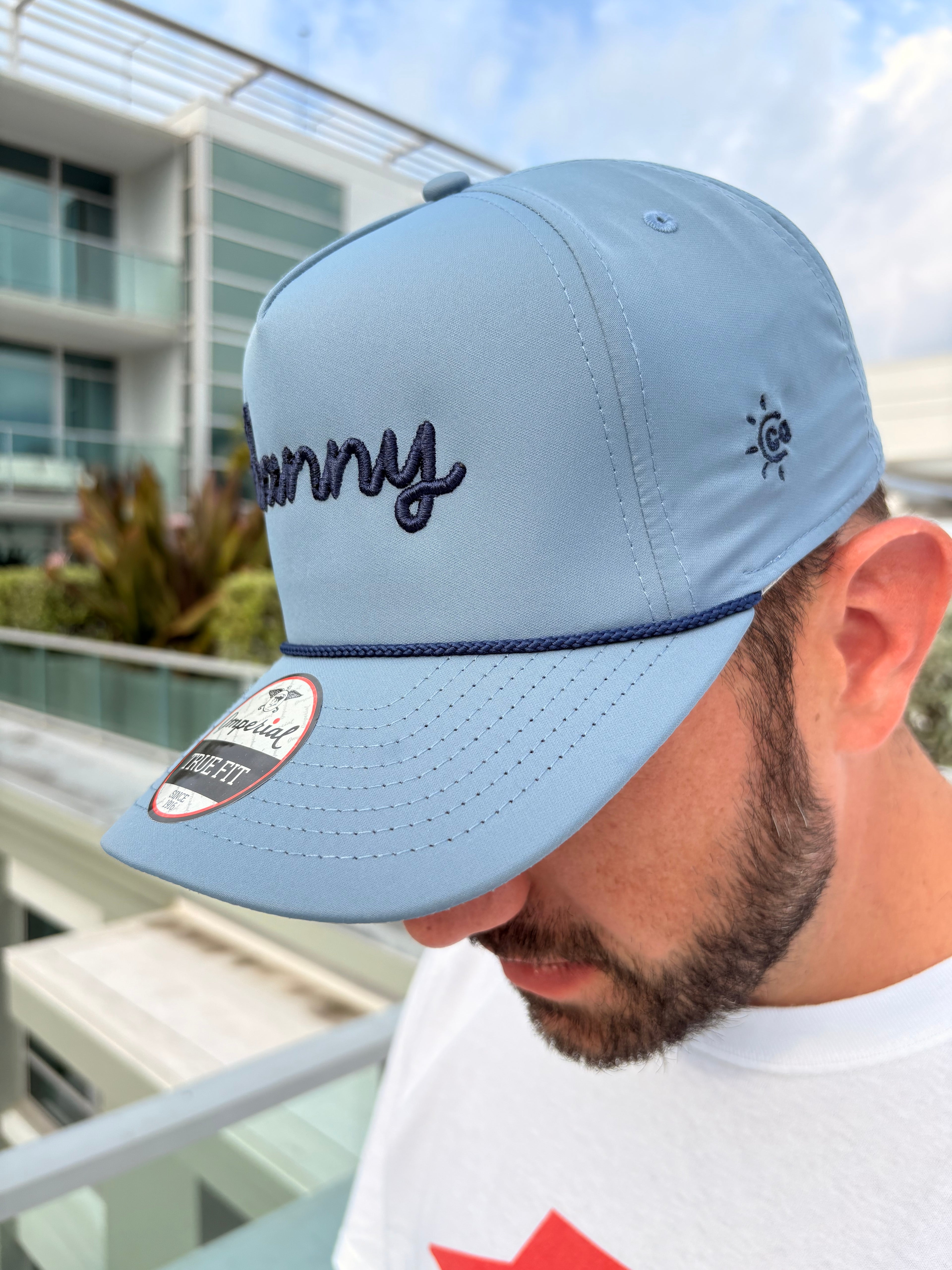 Blue Channy Puff Hat